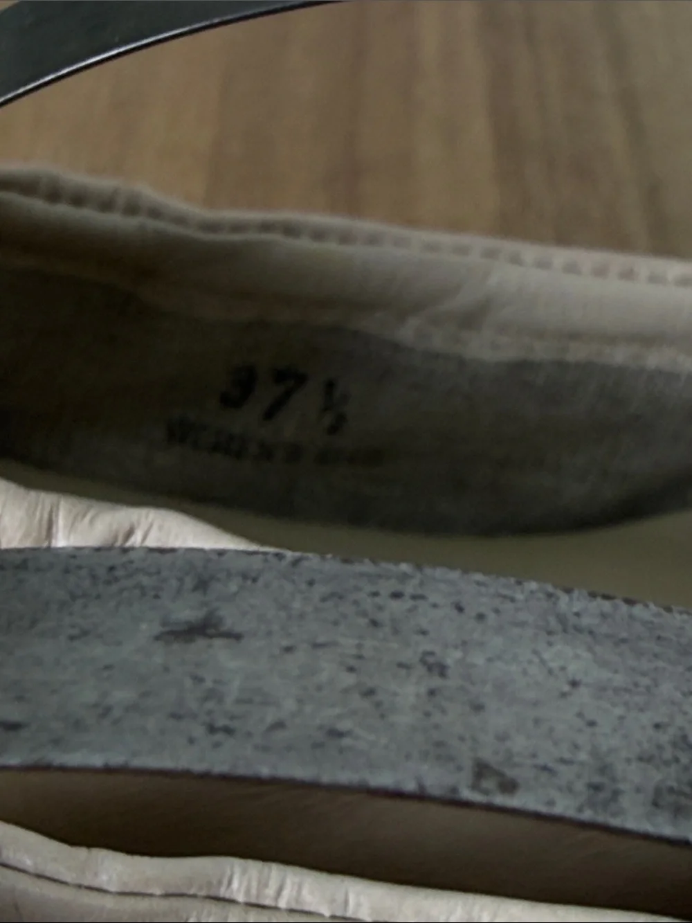 Tod's Two-Tone Beige & Tan Leather Ballet Flats with Buckle